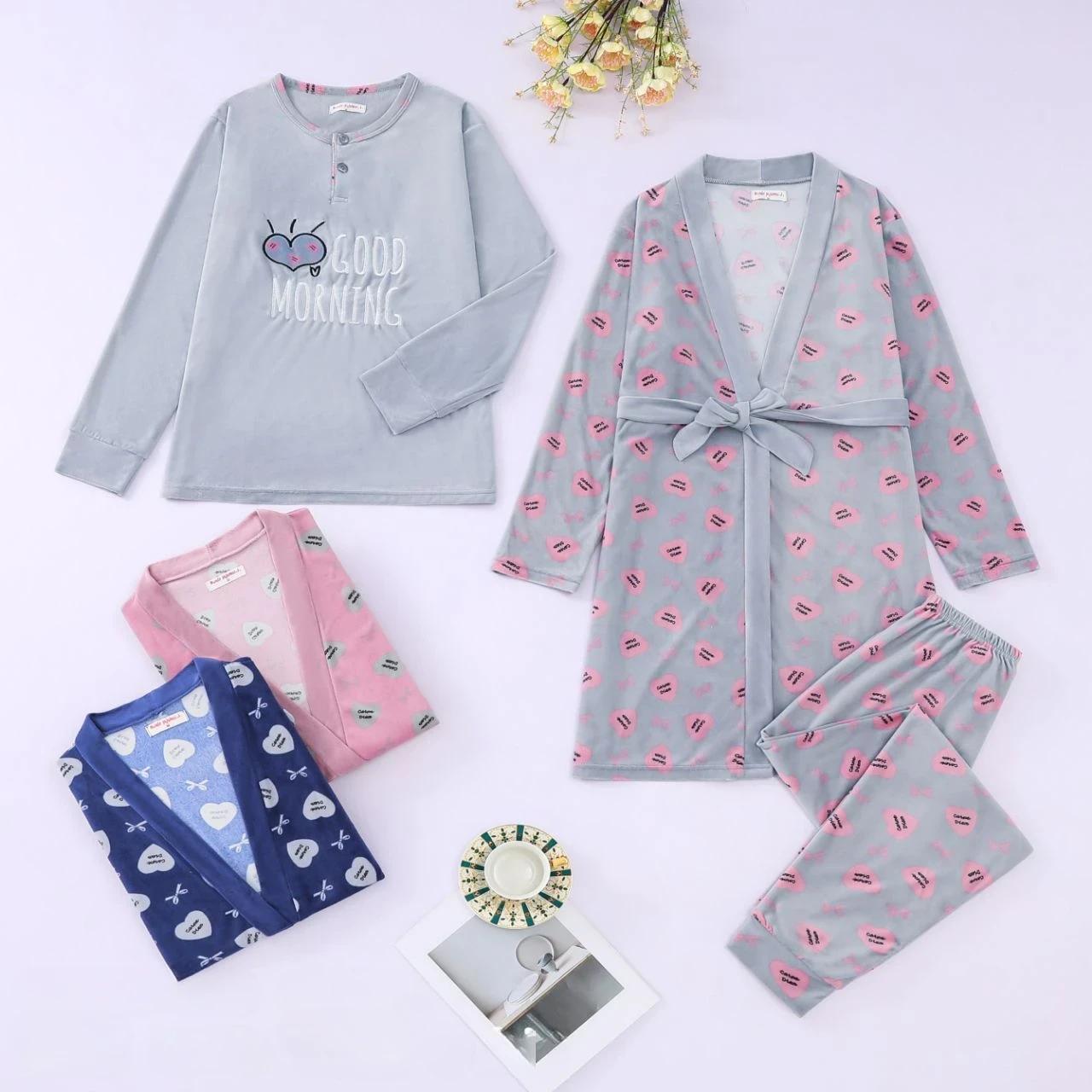 Pijama 3 pcs corazon raya